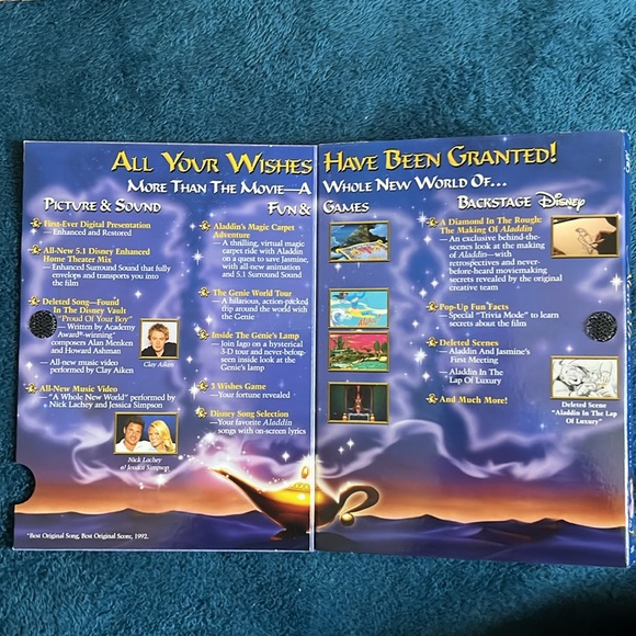 Walt Disney Aladdin 2-Disc Special Edition platinum edition dvd set - Picture 3 of 10